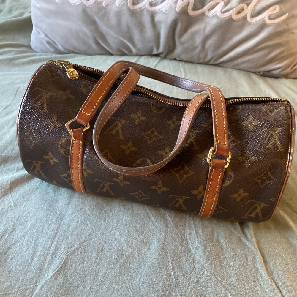 Louis Vuitton Vintage Monogram Canvas Barrel Satchel